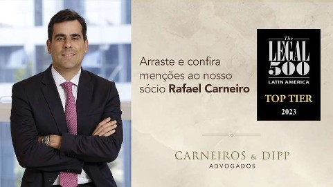 Nosso sócio Rafael Carneiro recebe destaque no ranking The Legal 500 (Legalease) 2023